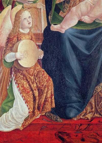 Madonna and Child with Angel Musicians (detail) by Lombard School